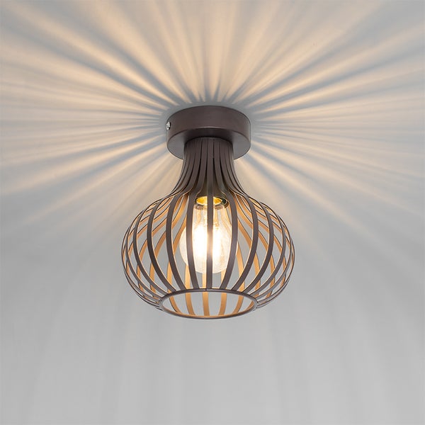 Moderne Deckenlampe braun 18 cm - Sapphira