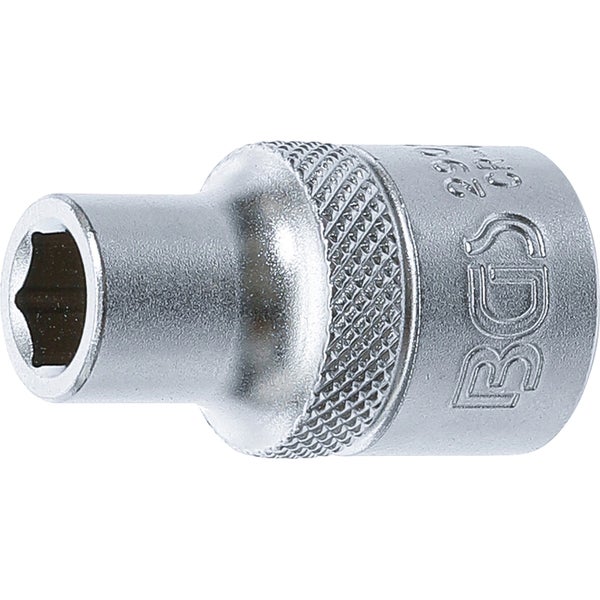 BGS Steckschlüssel-Einsatz Sechskant Antrieb Innenvierkant 12,5 mm (1/2) SW 9 mm - 2909
