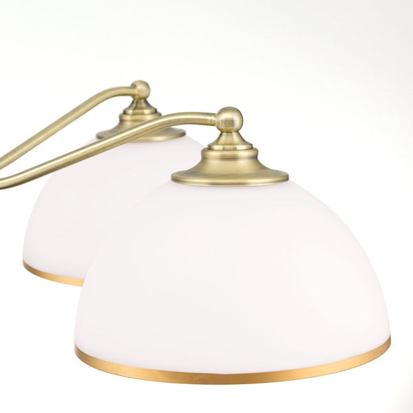 Hängeleuchte Old Style 5-flammig antik Milchglas