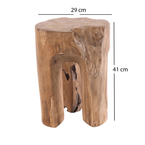 Hocker LOG Wurzelholz massiv naturfarben