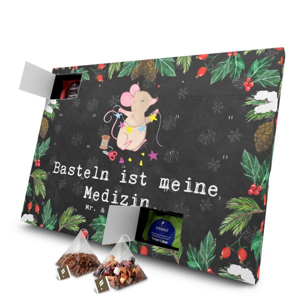 Mr. & Mrs. Panda Tee Adventskalender Maus Basteln - Schwarz