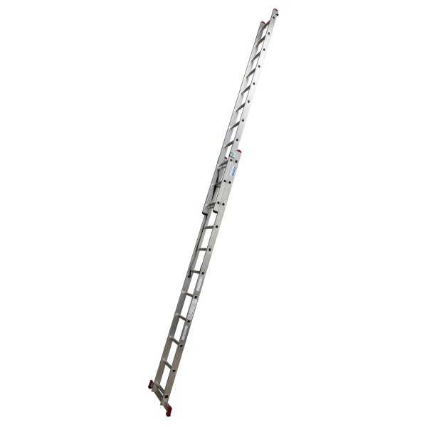 Krause Corda Aluminium-Mehrzweckleiter mit Dreifachfunktion 2x11 Sprossen