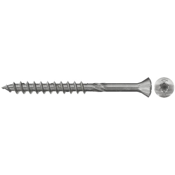Fischer 200x Holzfassadenschraube FFSII-RT6 4,5 x 60 mm Senkkopf nicht rostender Stahl A2 Teilgewinde Innenstern TX - 548562