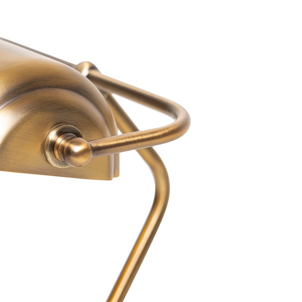 Detailaufnahme einer Tischleuchte aus Metall