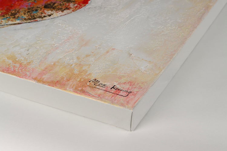 Handgemaltes Gemälde Acrylfarbe 150x50cm Beige