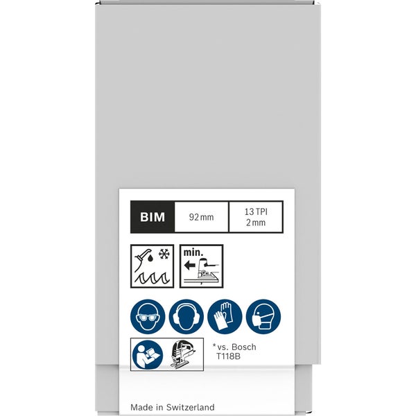 Bosch PRO Metal thick T121BFC Stichsägeblatt 92 mm 100-tlg. - 2608655112