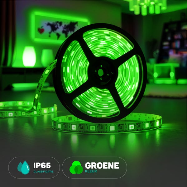 LED-Streifen auf Rolle, grüne Beleuchtung