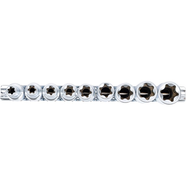 BGS Steckschlüssel-Einsatz-Satz E-Profil, tief Antrieb Innenvierkant 12,5 mm (1/2) SW E10 - E24 9tlg. - 2026