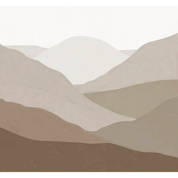 Abstraktes Berglandschafts-Wandbild in verschiedenen Farbtönen