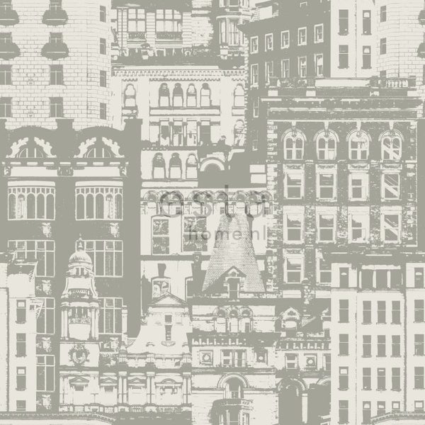 Tapete mit Häuserfassadenmuster