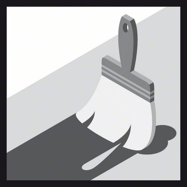 Illustration eines Flachpinsels