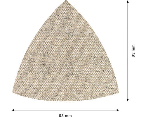Dreieckiges Schleifpapier mit einer Größe von 93 mm