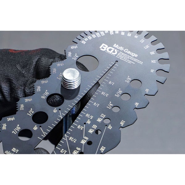 BGS technic Multi-Gauge Gewindeschablone mit Schraube