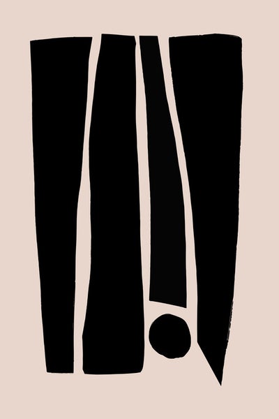 Abstrakte Grafik mit Balken und Kreis