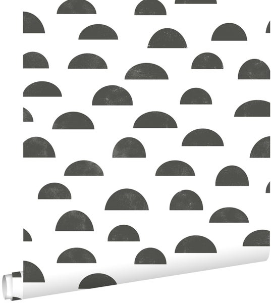 ESTAhome Tapete grafisches Motiv Schwarz-Weiß - 53 cm x 10.05 m - 139067