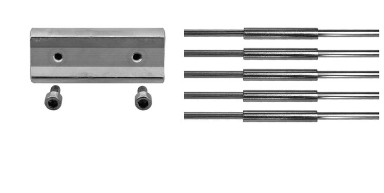Rohraufsatz mit Schrauben und Führung