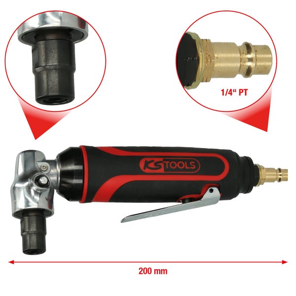 KS TOOLS Druckluft-Winkelstabschleifer 18.000 U/min - 515.5420