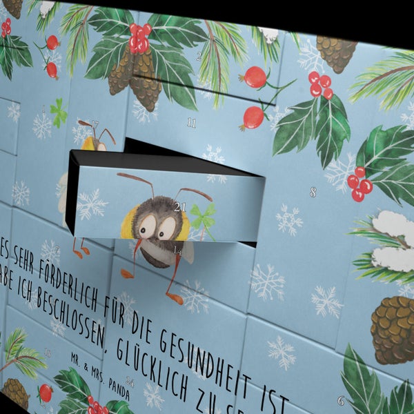 Mr. & Mrs. Panda Befüllbarer Adventskalender Hummeln Kleeblatt - Blau Pastell