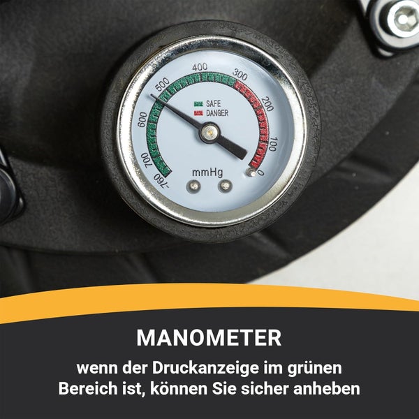 Proxinova Saugnäpfe, Sicherheitsmanometer, Glassauger, Hochleistungsvakuum, Saugpads, 8 Zoll, für Fliesen, Marmor und Fenster, Tragkraft 100 kg