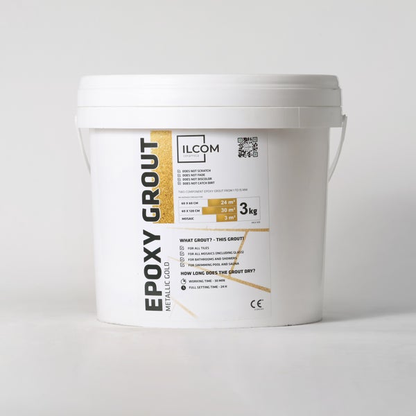 Epoxidharzmörtel zum Füllen von Fugen  - Metallic Gold -  3Kg