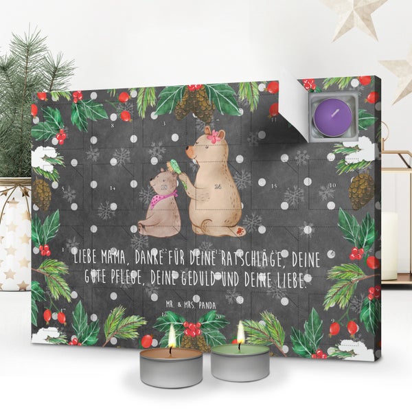 Mr. & Mrs. Panda Duftkerzen Adventskalender Bär Kind - Schwarz