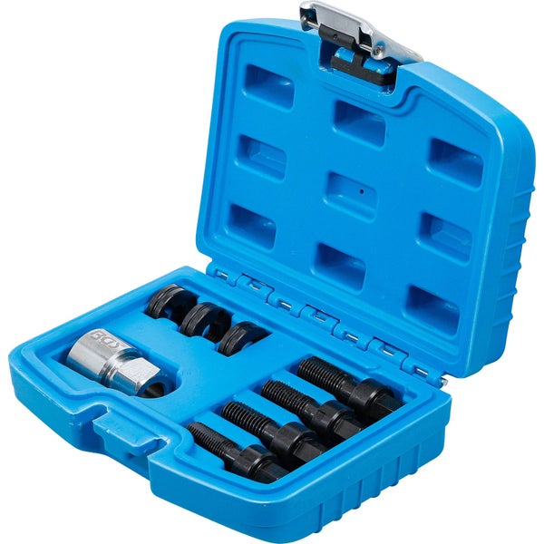 BGS Werkzeugsatz zur Reparatur von Gewinden in geöffnetem, blauem Koffer