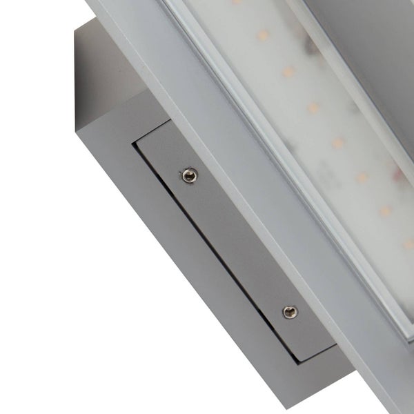 Lucande LED Wandleuchte außen Meja (spritzwassergeschützt (Modern) in Alu (2 flammig, ) - Außenwandleuchten Wandlampe Led Außenlampe Outdoor für Außenwand/Hauswand Haus Terrasse &