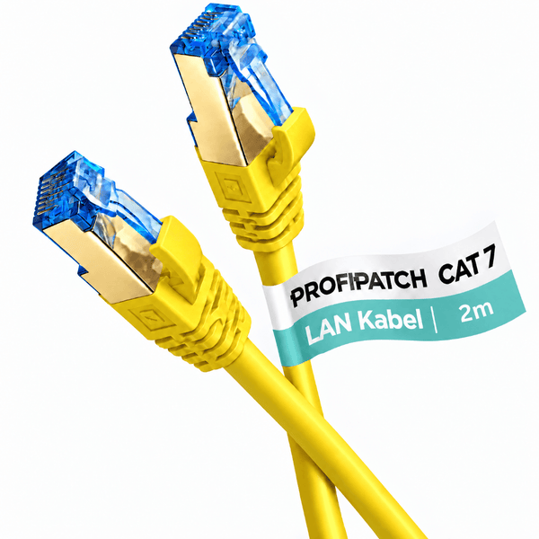 Profipatch Kategorie 7 Netzwerkkabel mit RJ45 Steckern, Laenge 2 Meter