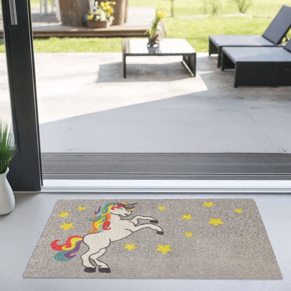 Akzente Feel Badematte mit Motiv in Bunt Fußmatte 70 x 100 cm, rutschfest, saugfähig