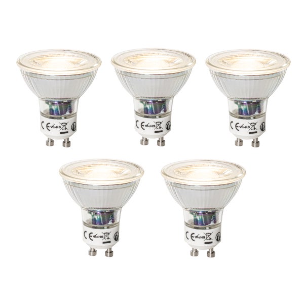 Set mit 5 GU10 dimbare LED lamp 7W 700 lm 3000K