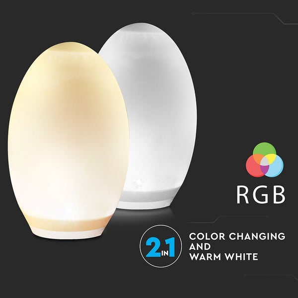 Solar-Ei-Leuchten - IP44 - 0,2W - 4 Lumen - RGB+3000K