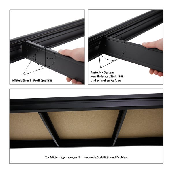 PROREGAL Mega Deal 4x Höhenverstellbare Werkbank Dino HxBxT 90 x 160 x 60 cm Traglast 600 kg Schwarz
