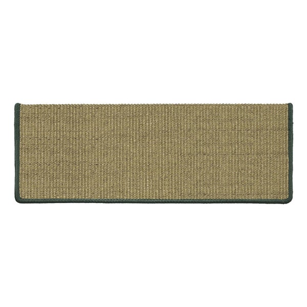 FLOORDIREKT Stufenmatte aus Sisal - Pure Nature - Umkettelt & Selbstklebend - Grün 23,5 x 65 cm - Rechteckig