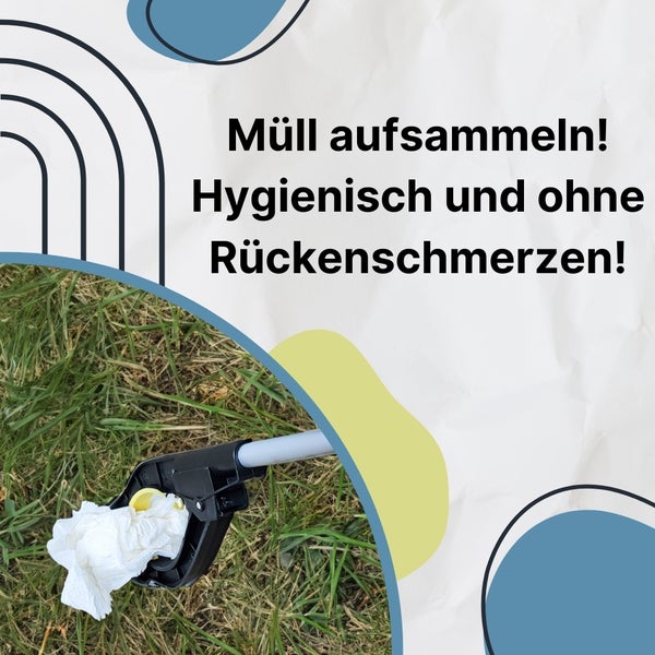 Greifzange Müllzange Müllgreifer Greifer für Senioren Müllzange Kinder Greifzange für Müll Müllsammler Aluminium Drehbar mit Magnet