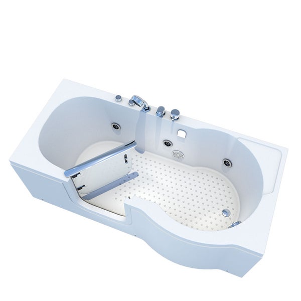 Badewanne mit Tür und Anti-Rutsch-Matte