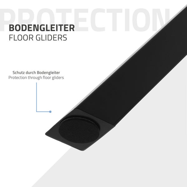 ML-Design 2 Stück Tischbeine 60xH72cm, Tischkufen X-Form, aus Stahl pulverbeschichtet, Schwarz, Industriedesign, Kufengestell für Esstisch/Schreibtisch, Tischgestell, Metall Möbelfüße für DIY-Projekte