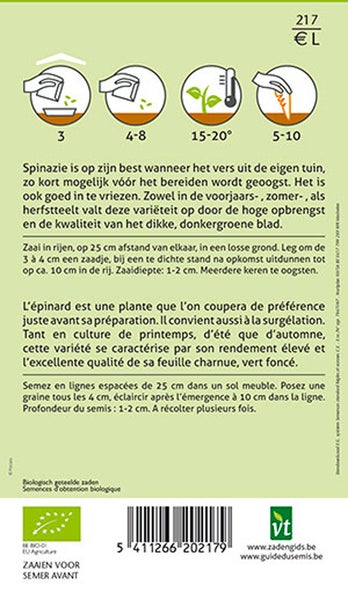 Informationen zur Aussaat von Spinat