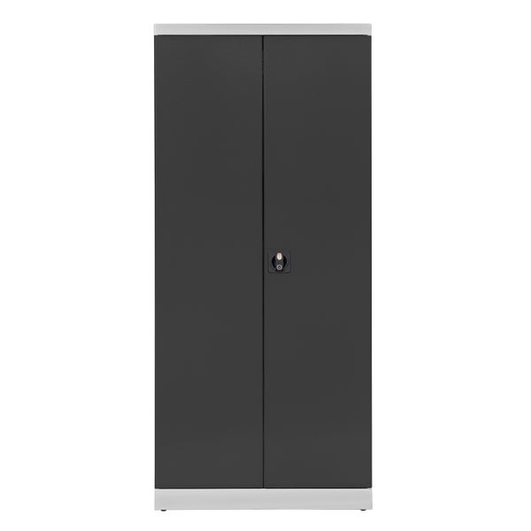 PROREGAL Schubladenschrank Chinchilla mit 40 Schubladen + 1 Ablageboden | HxBxT 179x80x41cm | Lichtgrau/Anthrazitgrau | Spind, Schubladen