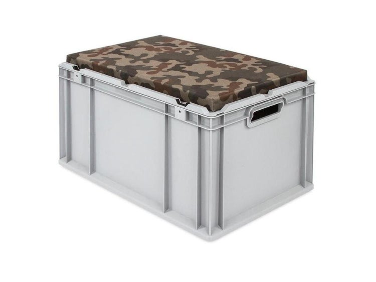 PROREGAL SparSet 2 x Eurobox NextGen Seat Box Camouflage HxBxT 36,5 x 40 x 60 cm 65 Liter Griffe Offen Eurobehälter Sitzbox Transportbox