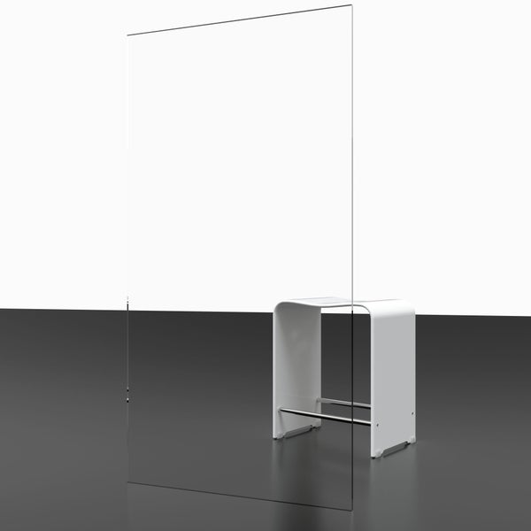 Badewannenaufsatz 2-teilig mit Handtuchhalter, 110 x 140 cm