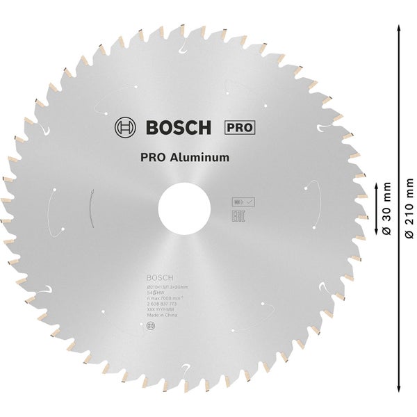 Bosch PRO Aluminium cordless Blatt für Kreissägen 210 x 1,9 x 30 mm - 2608837773