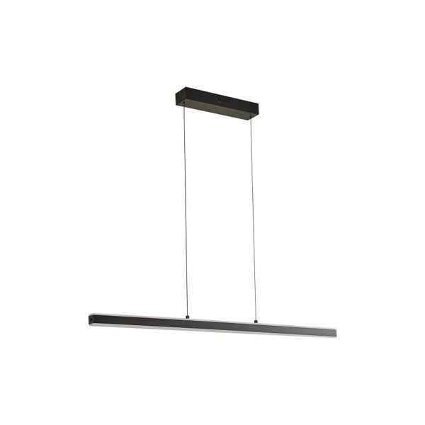 Lucande LED dimmbar (Modern) in Schwarz aus Aluminium (1 flammig, ) Wohnzimmerleuchte