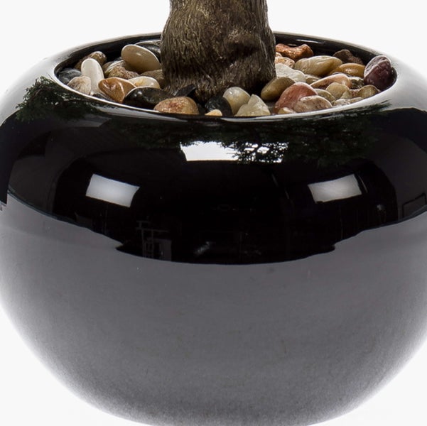 Künstliche Bougainvillea Hängepflanze mit pinkfarbenen Blüten und grünen Blättern.