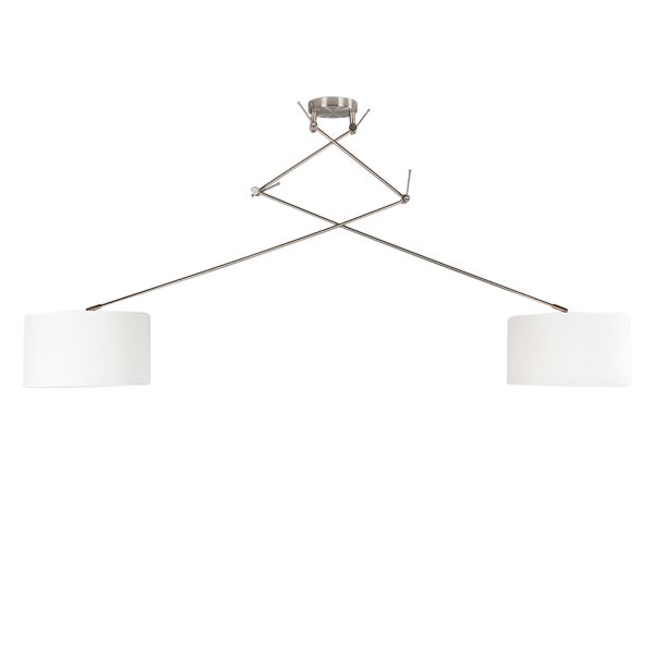 Deckenleuchte mit zwei Lampenschirmen