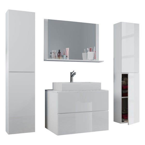5-tlg. Waschplatz Waschtisch Lendas XL Schublade