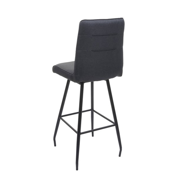 Barhocker mit Stoffbezug und Metallgestell