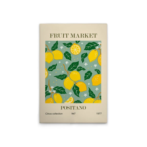 Dekoratives Wandbild mit Zitronenmotiv für die Wandgestaltung