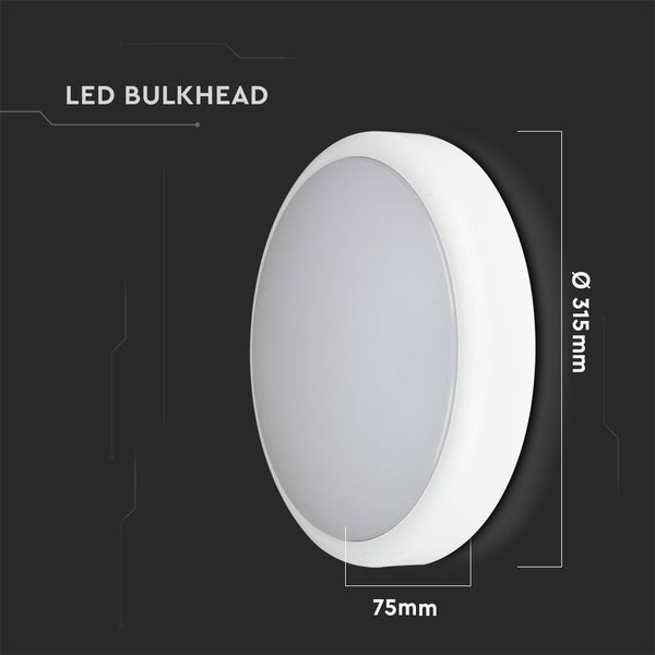 LED-Wandleuchte, Durchmesser 315 Millimeter, Tiefe 75 Millimeter
