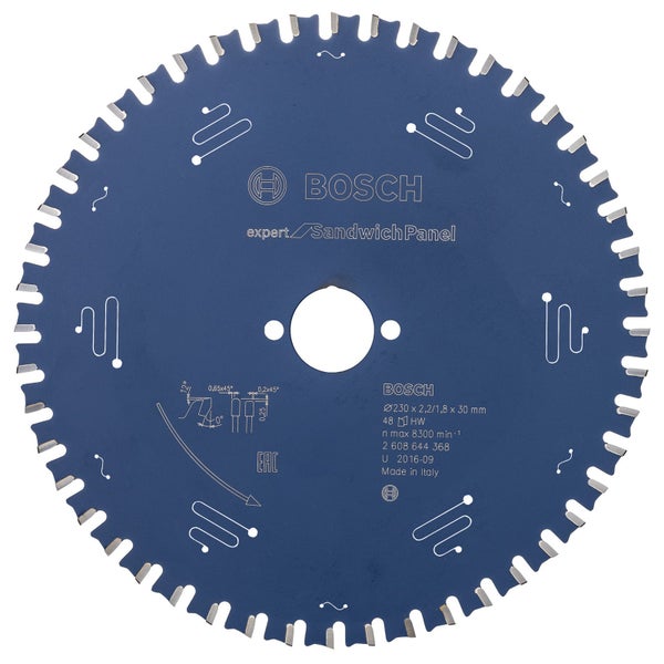 Bosch Kreissägeblatt für Sandwichplatten, Durchmesser 230 mm