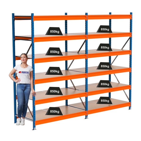 Regalsystem mit einer Traglast von 850 Kilogramm pro Regalboden